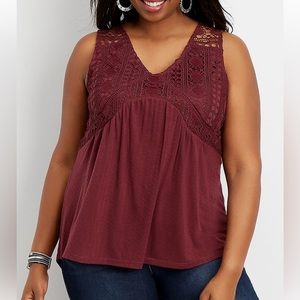 Crochet detail tank top